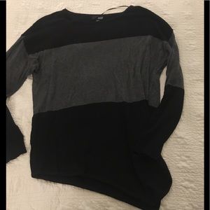 Black & Gray Ana asymmetrical sweater L